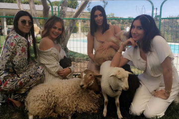 Kim Kardashian celebrates Easter with North at petting zoo