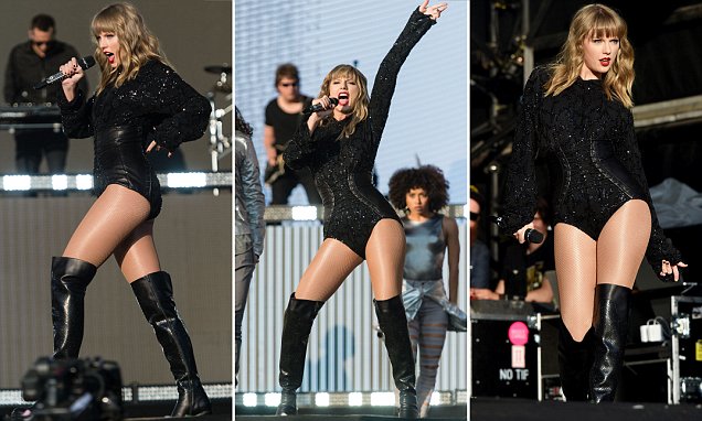 Taylor Swift commands the stage in a Racy corset style Leotard