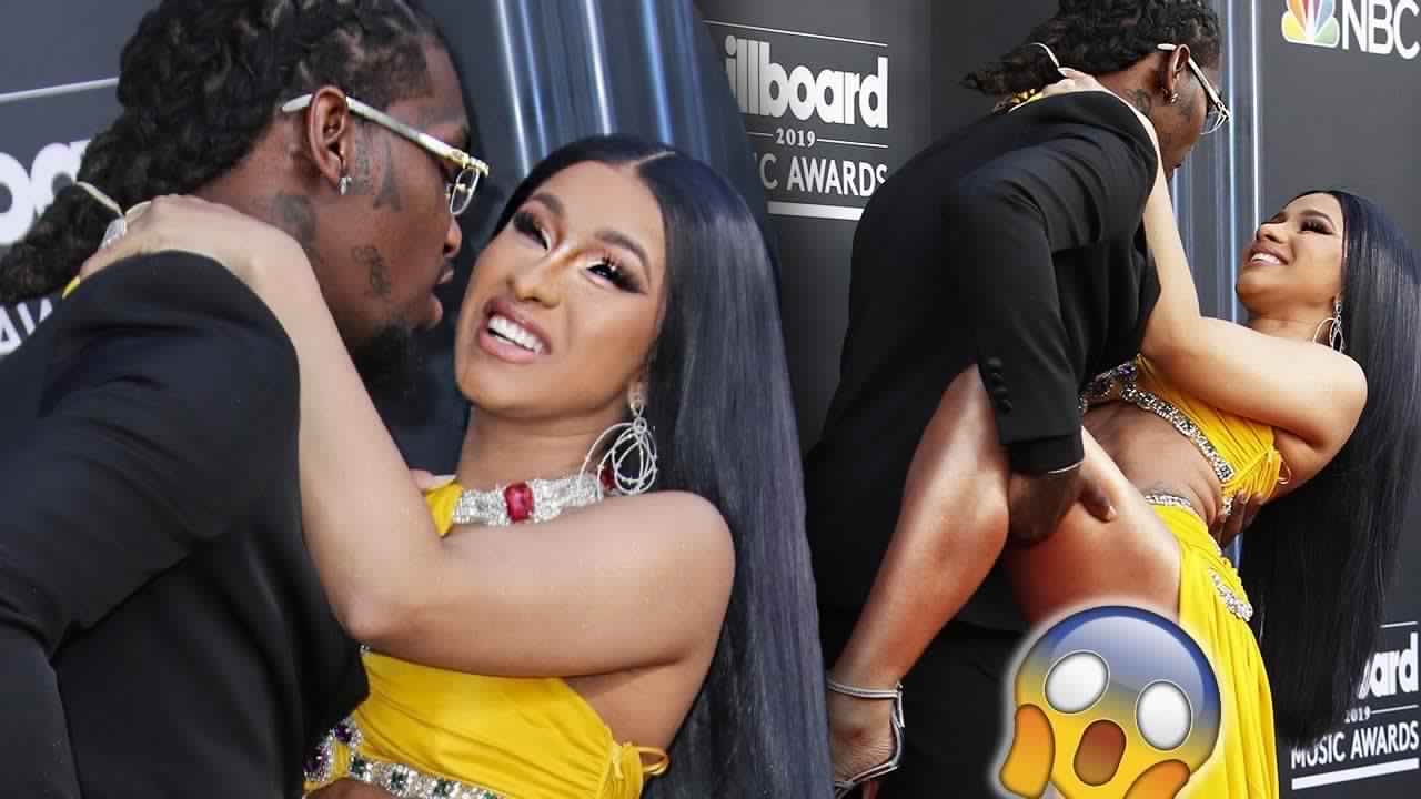 Cardi B Wardrobe Malfunction after kissing Offset goes Viral & She