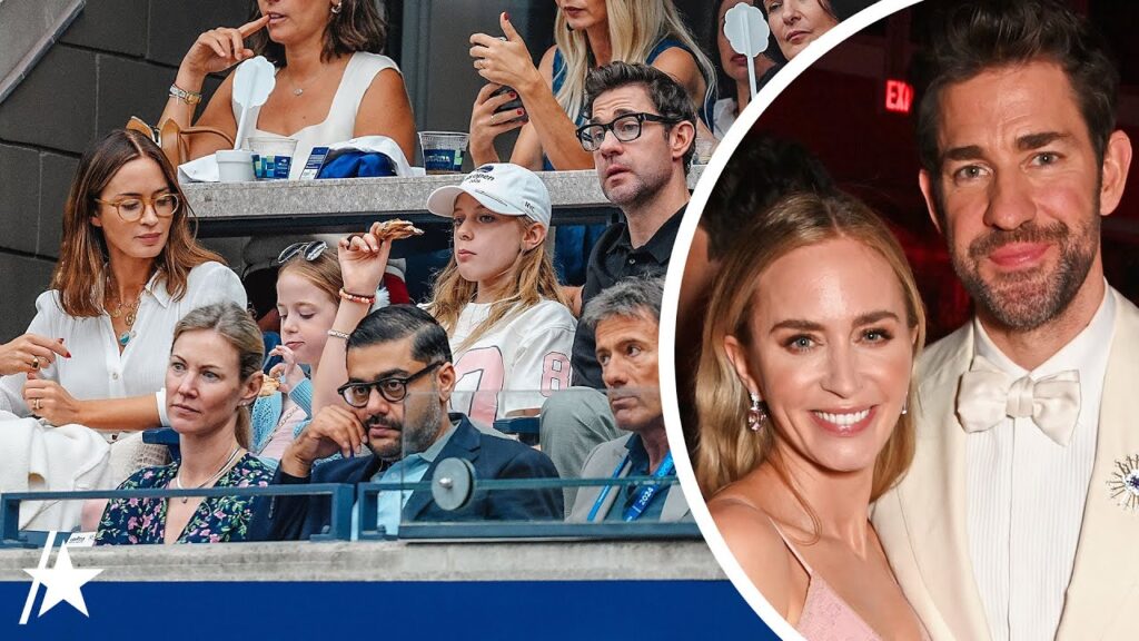 Emily Blunt & John Krasinski’s RARE Outing w/ Daughters At U.S. Open