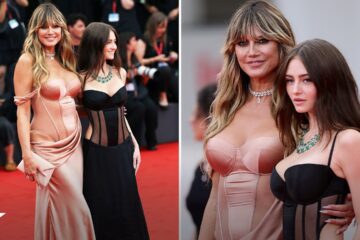 Heidi Klum & Daughter Leni Coordinate In Corset Gowns At Venice Film Festival